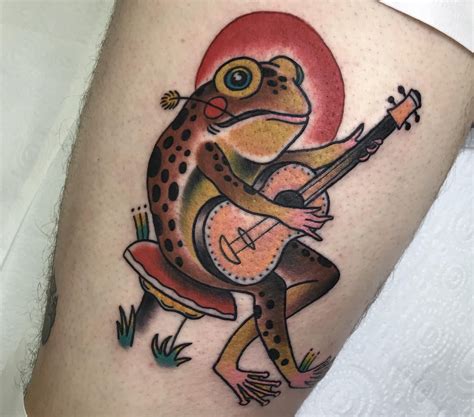 Traditional Frog Rocking Out By Steve C Southside Australia Frog