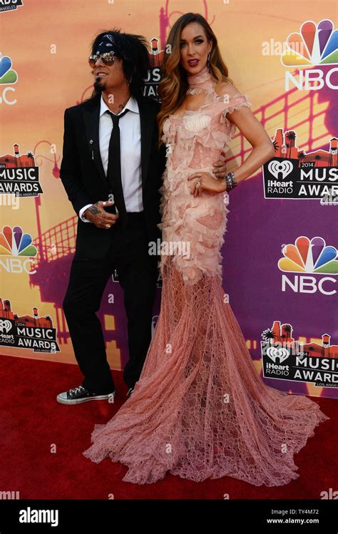 Motley Crue Rocker Nikki Sixx With His Wife Courtney Bingham Attend The I Heart Radio Music