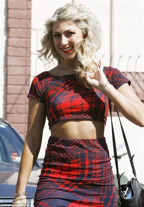 Emma Slater Shows Off Her Perfect Washboard Abs In Tight Tartan