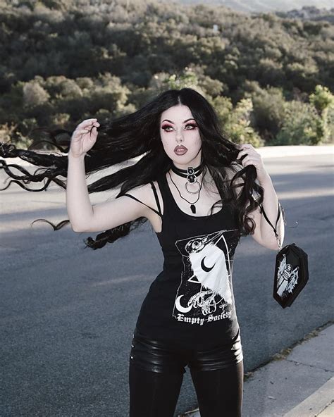 kristiana gothic fashion women gothic girls black metal girl