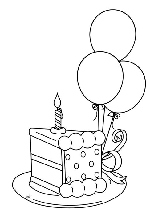 Every child wants a big and beautiful birthday cake on their birthday. Slice The Cake That Will Be Packed Birthday Coloring Pages ...