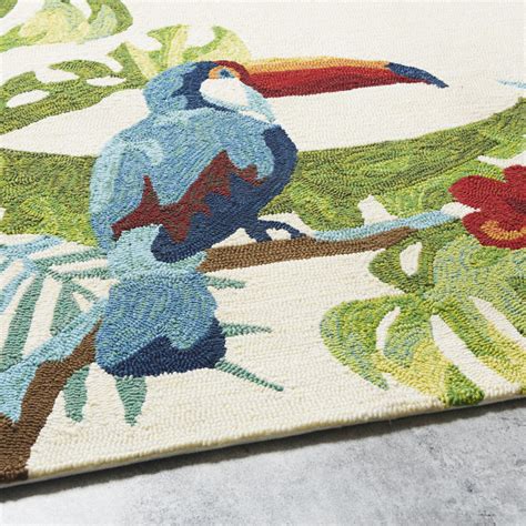Teppich dschungel casa bonita 42396000 günstig bei 3pagen online bestellen sicher & preiswert einkaufen schneller versand Outdoor-Teppich, ecrufarben, bedruckt mit tropischem Motiv ...