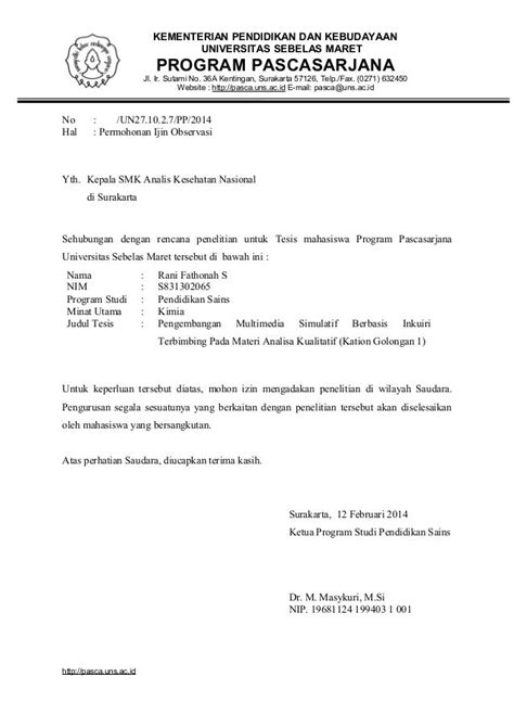 Contoh Surat Izin Penelitian Skripsi Dari Kampus Delinewstv