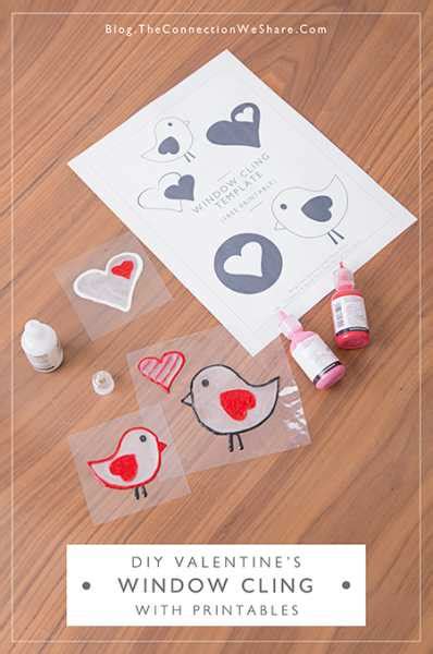 Cute Valentine Idea Window Clings With Free Printables