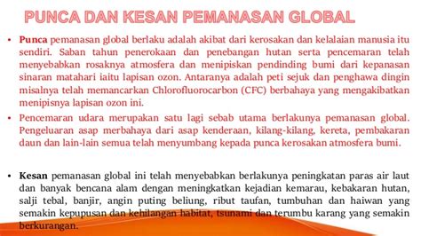 Info on effects of global warming especially to the weather and how we can help to improve the situation. Task 6 PEMBANGUNAN BANDAR MAPAN: PEMANASAN GLOBAL