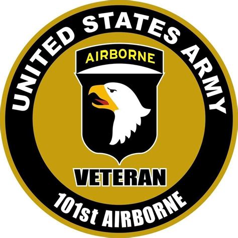 Us Army 101st Airborne Veteran Decal 5in Made Of High Quality