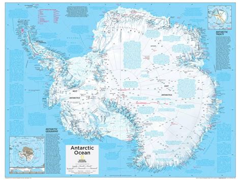 2014 Antarctica Political National Geographic Atlas Of The World