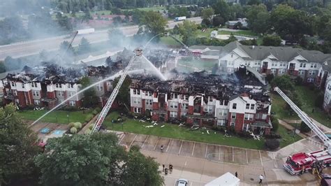 Drone Footage Fire Rips Through Olmsted Falls Housing Complex