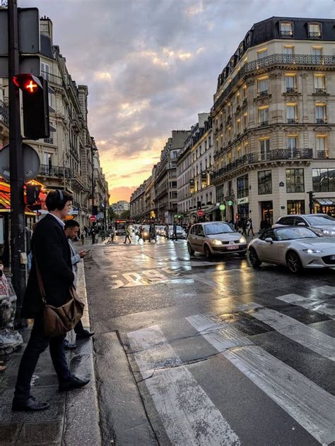 Walking In Paris Afternoon Sunset Editorial Stock Image Image Of