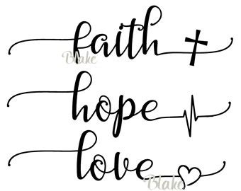 Free svg image & icon. Faith hope love | Etsy