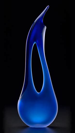 Blue Color Collection Of Glass Sculpture By Bernard Katz