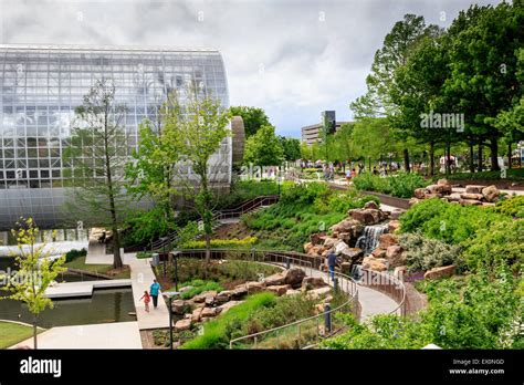 The Myriad Garden Is A Beautiful Downtown Park In Oklahoma City Stock