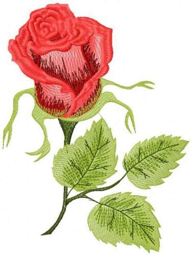 Cheap rose embroidery starting from $29.99. Red rose free machine embroidery design - Flowers ...