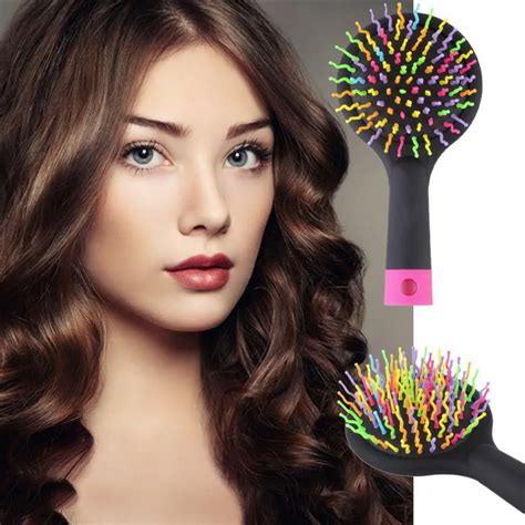 New Rainbow Comb Volume Brush Magic Hairbrush For Hair Tangle Hair Brush Women Comb Candy