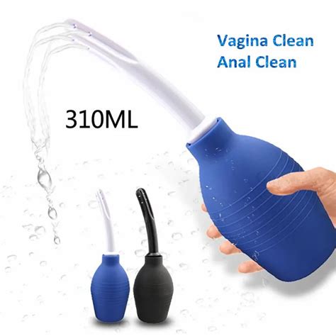 Enema Cleaning Bulb Design Container Vagina Anal Cleaner Plug Douche Rectal Shower Lavement