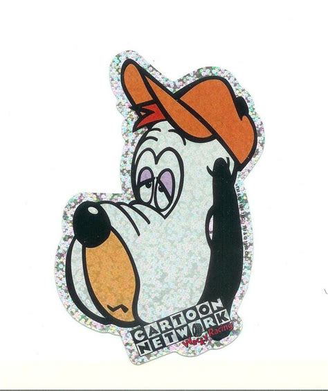 Droopy Cartoon Network Wacky Racing Vintage Sticker Decal Rare 1998