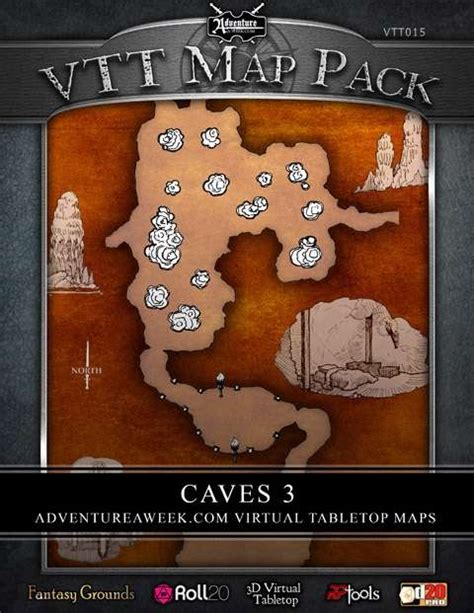 Vtt Map Pack Caves 3 Aaw Games Vtt Map Packs