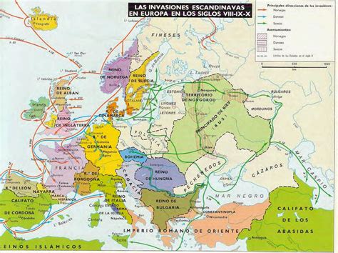 Clases De Ciencias Sociales Mapas De La Alta Edad Media