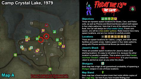 Friday The 13th The Game Full Maps With All Objective Location Spawns