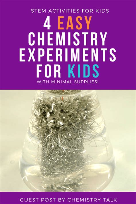 Easy Chemistry Experiments For Kids Stem Activities For Kids