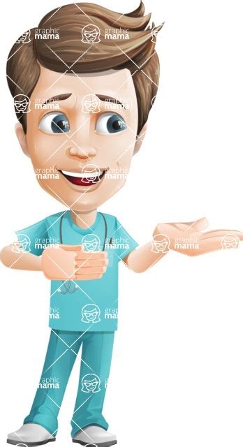 Young Doctor Cartoon Vector Character 112 Illustrations Showing