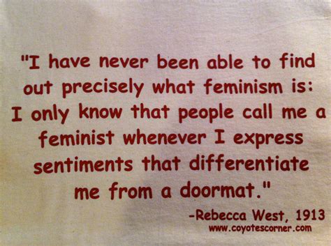 Rebecca West Feminism Doormat Quote By Unrelatedconcepts On Etsy