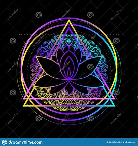 Lotus Sacred Geometry Ayurveda Symbol Harmony Balance Universe