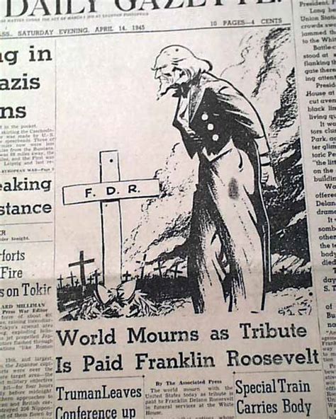 Fdr President Franklin D Roosevelt Death Wash Dc Funeral 1945 Wwii