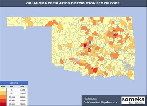 We may earn commission on some of the items you choose to buy. Oklahoma Zip Code Map and Population List in Excel