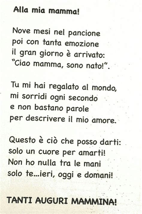 Poesia Per La Festa Della Mamma Poesie Mamma Idee Per La Festa Della