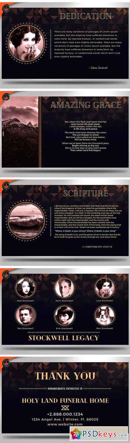 Art Deco Funeral Powerpoint Template 2163409 Free Download Photoshop