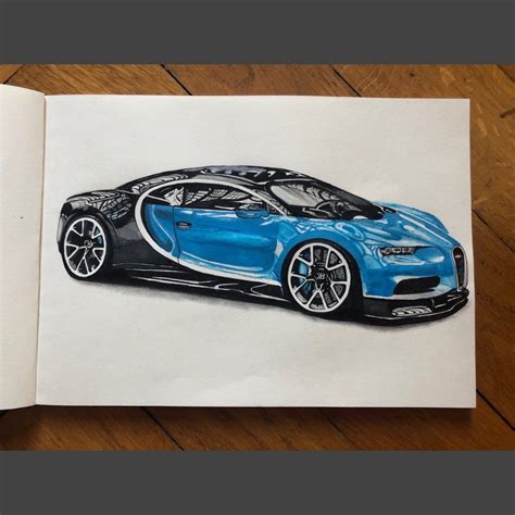 This drawing was quite difficult to draw. Bugatti chiron - Andrea D'Alessandro - Draw to Drive in ...