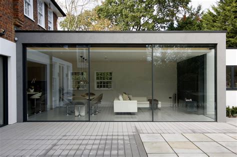 Minimal Windows As Modern Patio Doors In London Glass Extension House