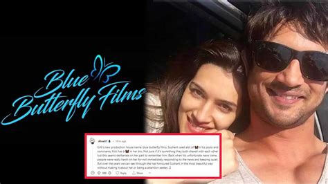 Kriti Sanon Names Her Production House Blue Butterfly Films Fans Feel Its An Ode To Her Ex