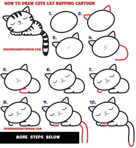 How To Draw A Simple Cat For Kids Howto Techno