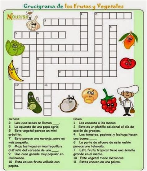 Álbumes 90 Foto Resuelto Crucigrama De Frutas Y Verduras Contestado El