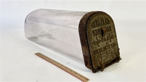 Rare Large Panay Horizontal Glass Show Jar 1890s Counter Top Candy Jar