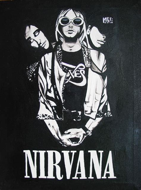 Nirvana Rock Band Posters Nirvana Kurt Cobain Art