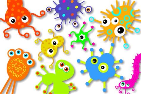 Simple Cartoon Germ Clipart Graphic By Prawny · Creative