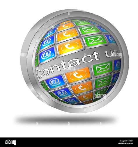 Button Contact Us Stock Photo Alamy