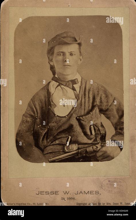 Jesse W James In 1864 At Age 17 As A Young Guerilla Fighter Stock