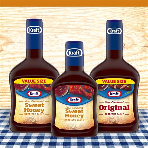 Kraft Sweet Honey Slow Simmered Bbq Barbecue Sauce 12 Ct Pack 18 Oz