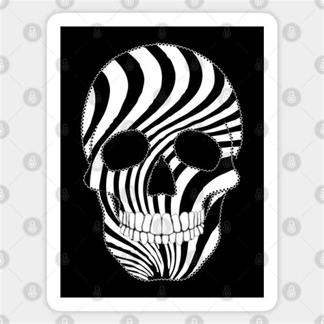 Optical Illusion Skull Geometric Skull Sticker Teepublic