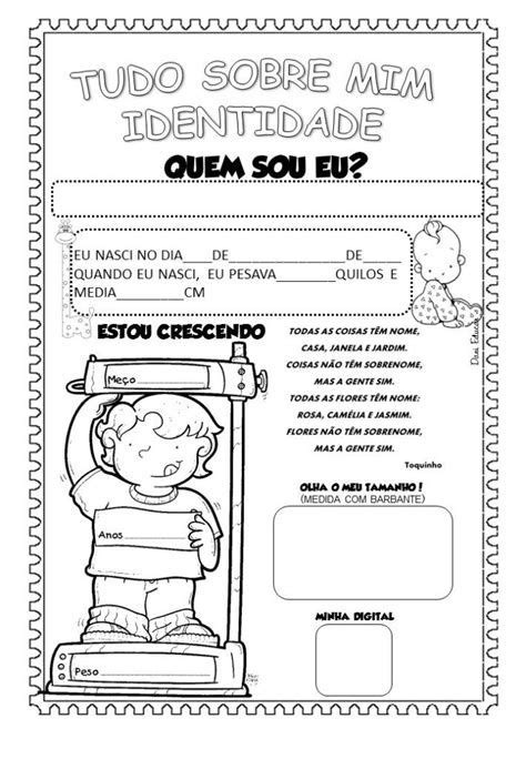 Projeto Identidade Meu Lbum De Identidade Para Educa O Atividade