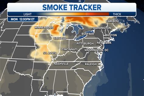 Canadian Wildfires Smoke Map