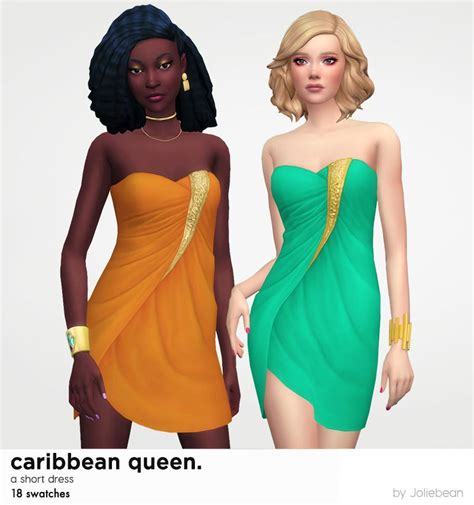 Sims Spice And Everything Nice — Caribbean Queen Short Dress By