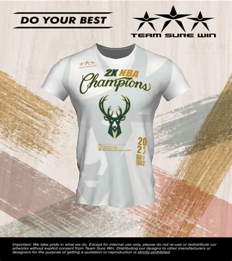 Milwaukee Bucks Champions T Shirt 2021 Team Sure Win Sports Uniforms