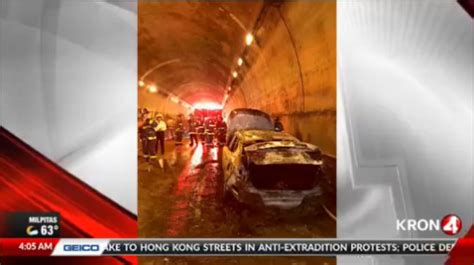 Macarthur Tunnel Reopens After Car Catches Fire Inside Kron4