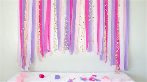 How To Make A Crepe Paper Streamer Party Backdrop Streamer Backdrop