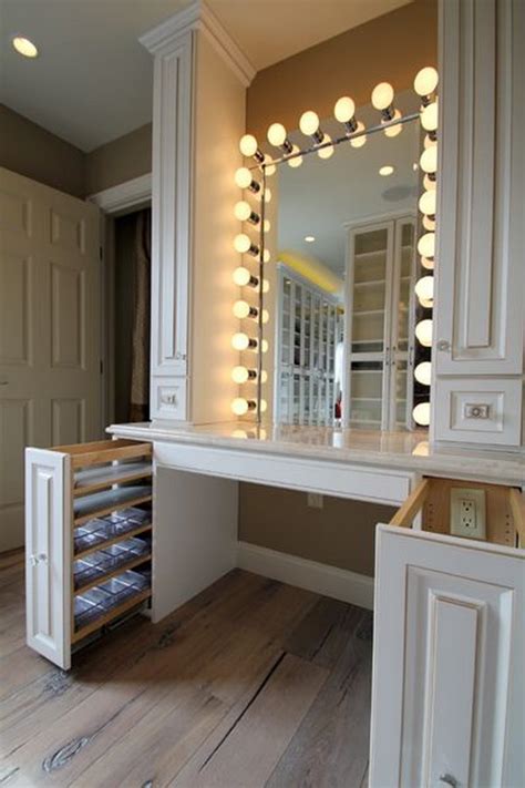 Bathroom vanity wooden makeup dressing table stool set with 360° rotating mirror. 25 Gorgeous Makeup Vanity Ideas 2018